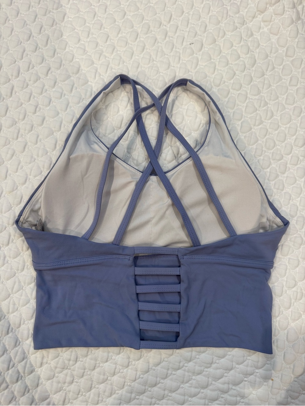 NVGTN Periwinkle Strappy Matrix Sports Bra - Picture 6 of 7